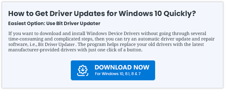 How to get driver update for windows- Bit Driver Updater